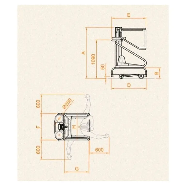 plataforma elevadora eléctrica de 150kg