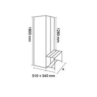 Locker extension 2 doors L shape