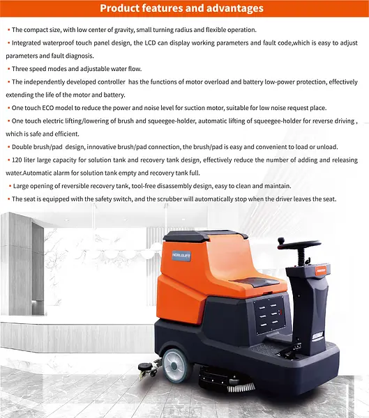 710-810 mm ride-on scrubber - NobleLift NR710-810