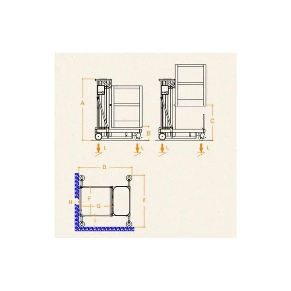 Plataforma Elevadora Manual 200kg a 5,25m Elevación