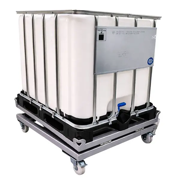 GRG container tilting device with wheels