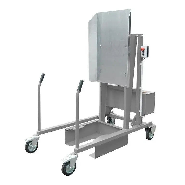 Basting station for garbage containers, painted, gray mouse