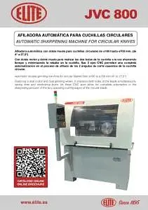 Elite JVC 800 automatic circular blade grinding machine