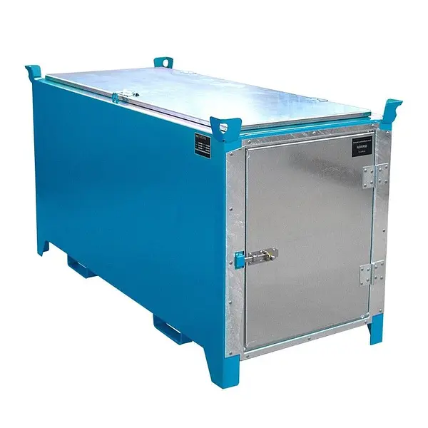 Fluorescent tube box painted light blue