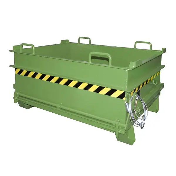 Contenedor de materiales de construcción, pintado, verde Reseda