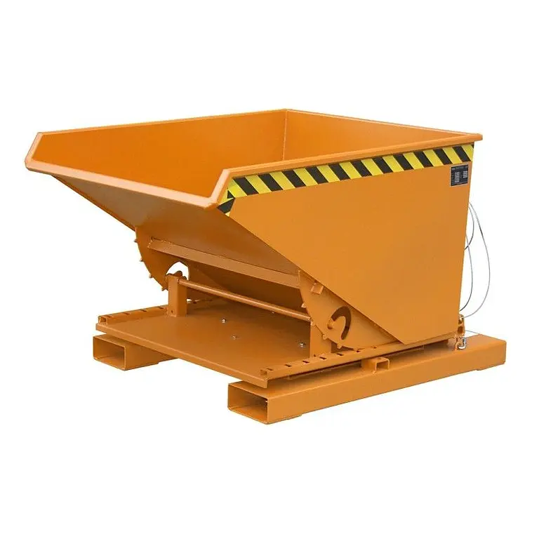 Contenedor basculante, pintado, Amarillo naranja