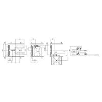 FEM2 FEM3 trilateral attachment for lateral charge forklift