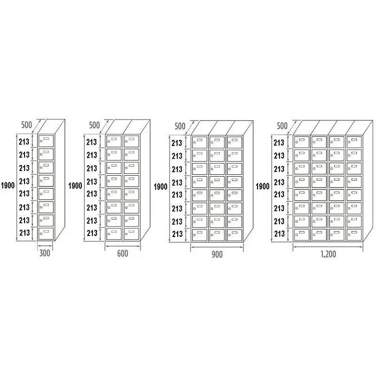 Locker soldered 8 doors
