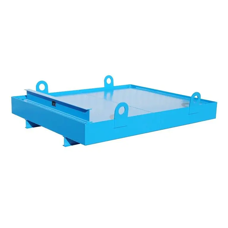 Collective belt for containers painted light blue