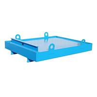Collective belt for containers painted light blue