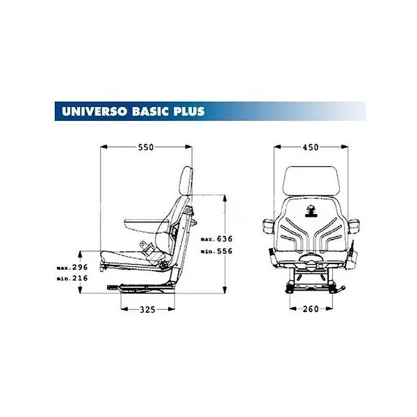 Asiento Grammer Universo Bacis Plus para maquinaria agrícola