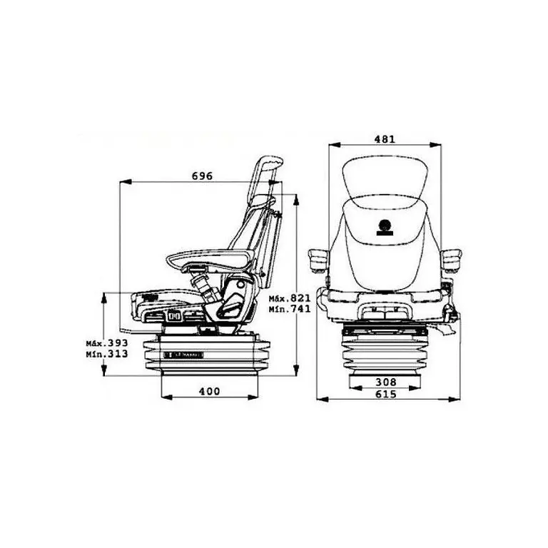 Asiento Grammer Maximo Evolution Dynamic  para maquinaria agrícola