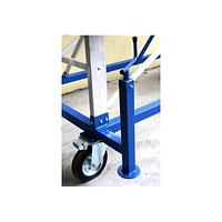 Adjustable industrial ladder with platform