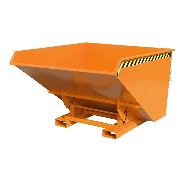 Contenedor basculante, pintado, Amarillo naranja