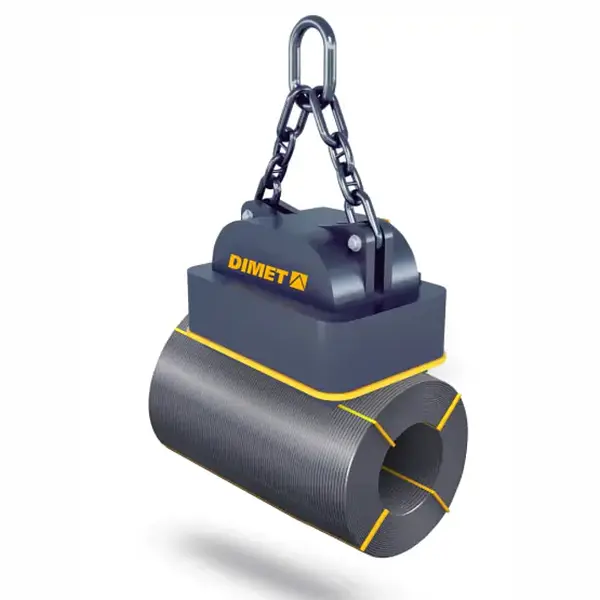 DIMET Electroimanes para bobinas , levantamiento por la superficie lateral