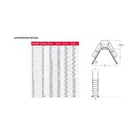 Ladder Crossbridge aluminum staircase with anti-slip platform