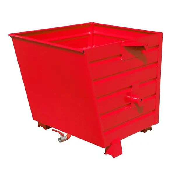 Volquete apilable de virutas, pintado, Rojo fuego