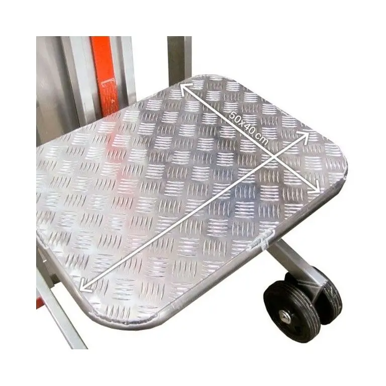 Aluminum lightweight foldable ladder with platform and rail