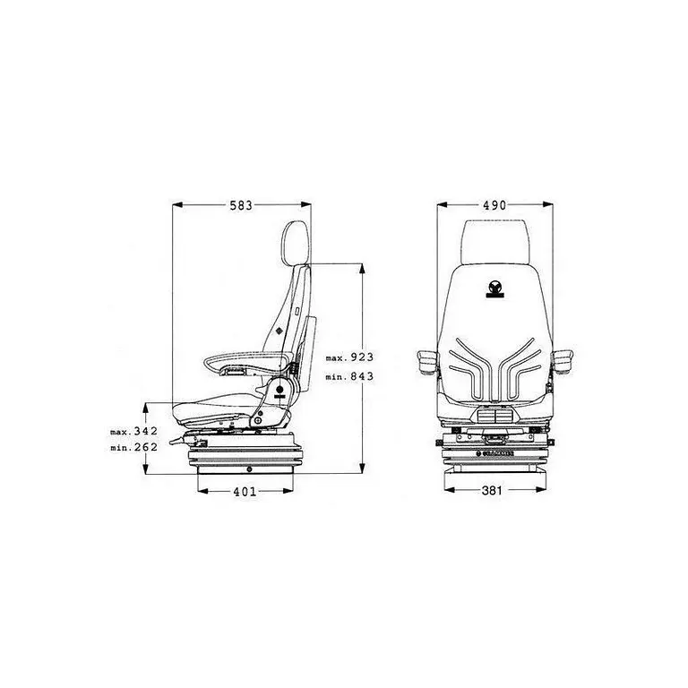 Asiento Grammer Actimo M para construccion