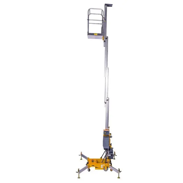 Plataforma Elevadora mástil vertical 12m-120kg (batería)