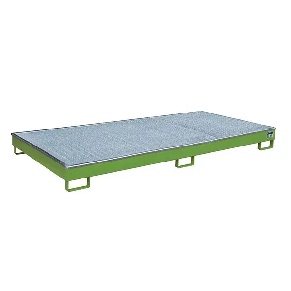 Shelf sink with PE insert, painted, green silk