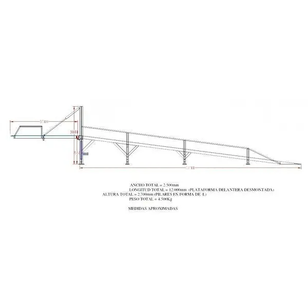 Loading ramp 12m Standard