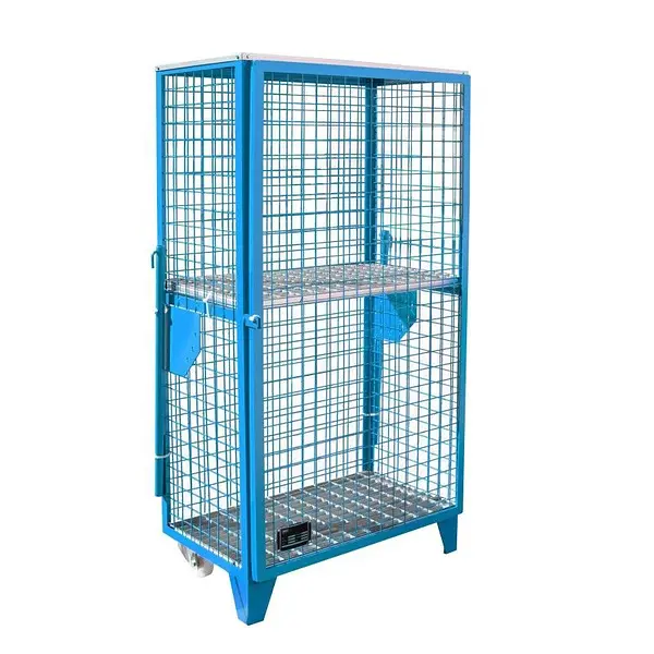 Kit de almacenamiento de bombonas de gas pintado azul claro