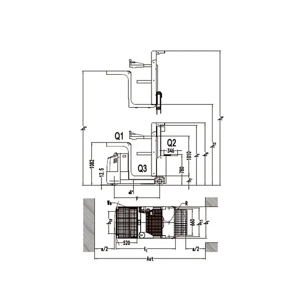 Order Pickers eléctricos de nivel medio 500kg a 6.8m de altura de trabajo