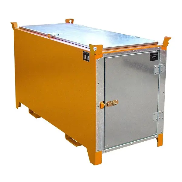 Case of fluorescent tubes, painted, Orange yellow
