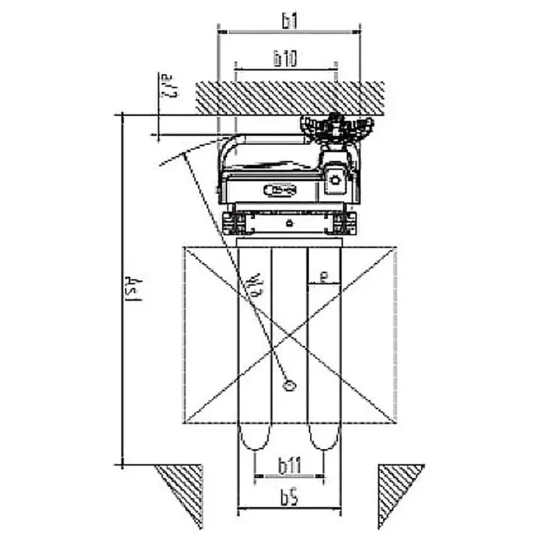 Electric stacker AE12.30 with initial elevation
