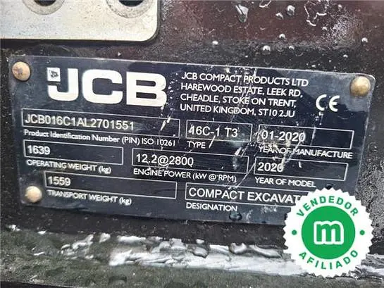 JCB 16C-1 T3 mini excavator