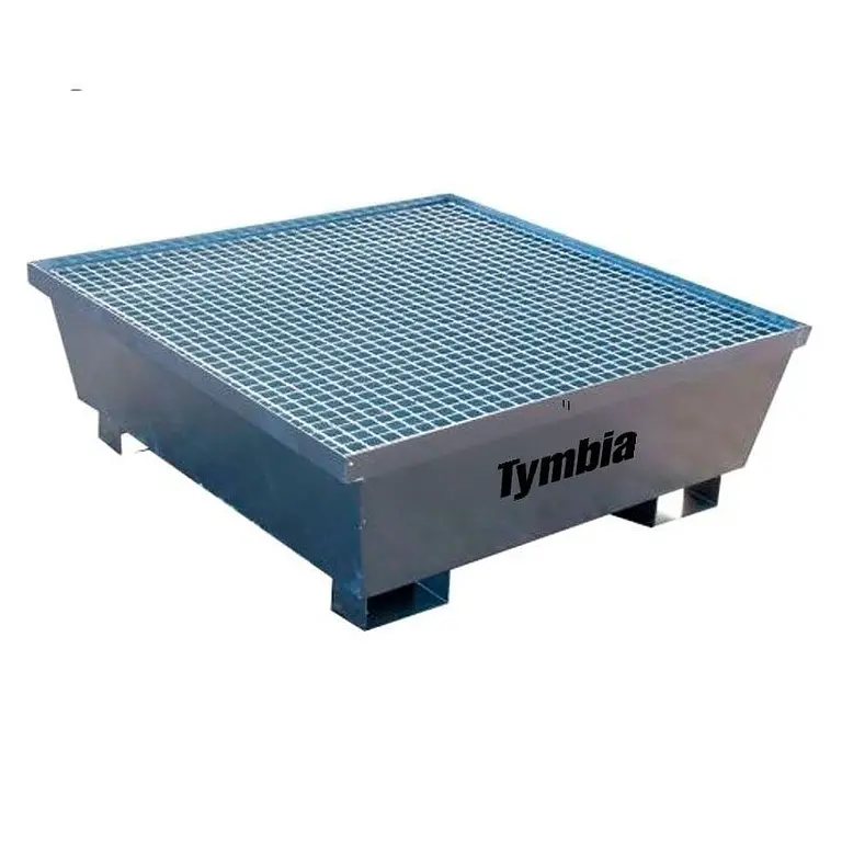 Galvanized bucket 4 drums with grid