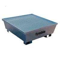 Galvanized bucket 4 drums with grid