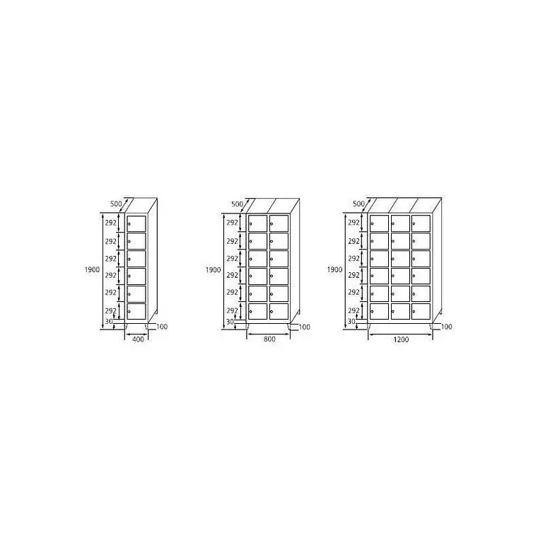 Locker soldered 6 doors