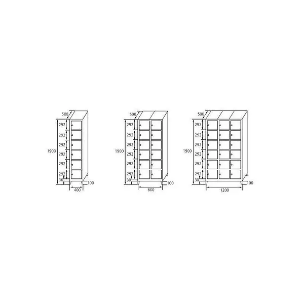 Locker soldered 6 doors