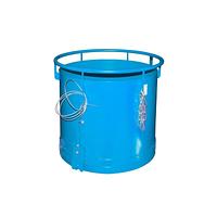 Contenedor cilíndrico, pintado, Azul claro