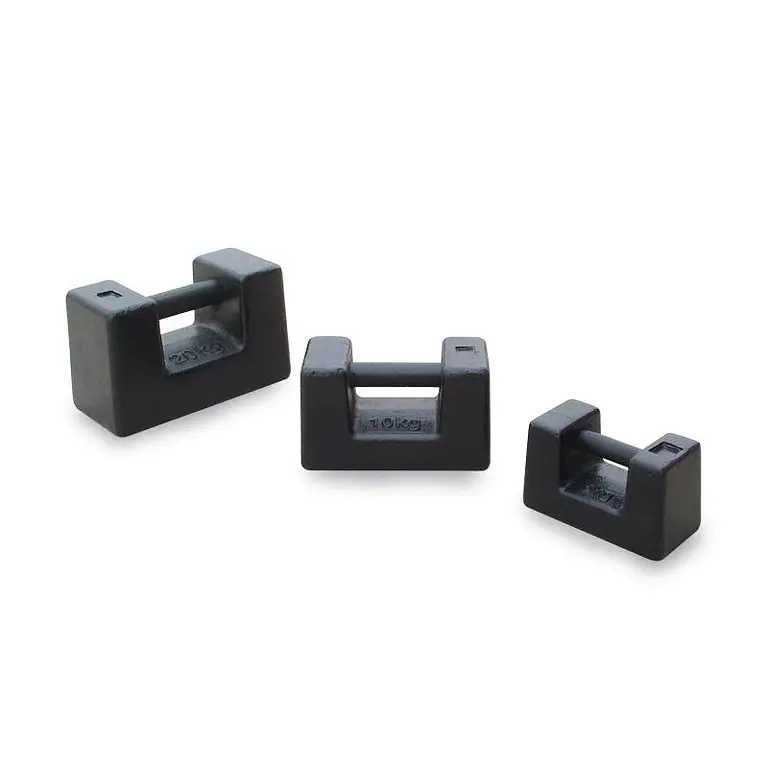 Rectangular single precision weights in cast and stainless steel