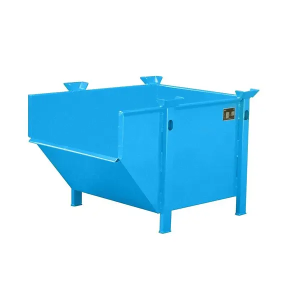 Batea de construcción azul claro para escombros y arena