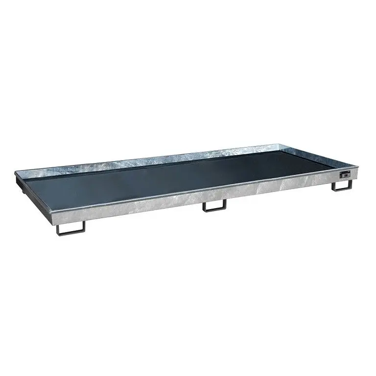 Collector shelf with PE insert, hot-dip galvanised