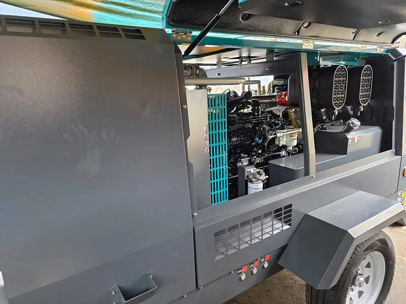 Compresor de aire rotativo de tornillo portátil Cummins diésel