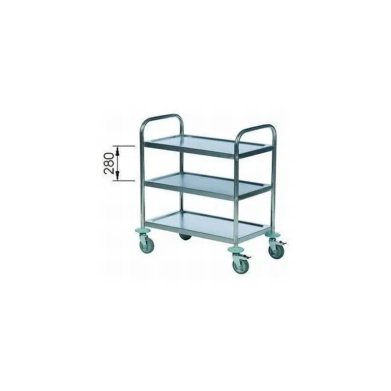 Carro 3 bandejas Inox