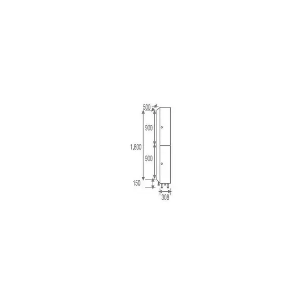 Melamine locker 1 door