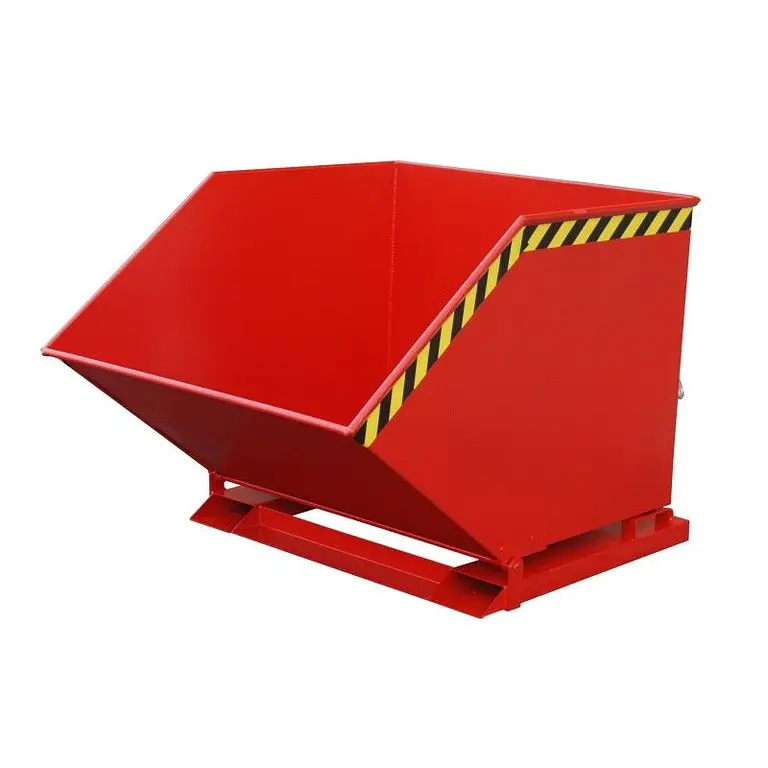 Contenedor basculante para virutas, pintado, Rojo fuego