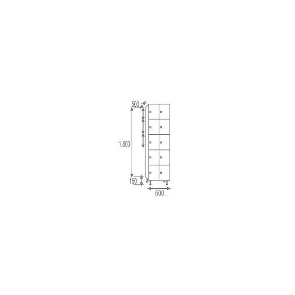 Melamine locker 6 doors