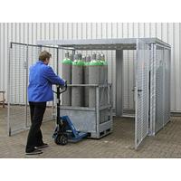 Container for gas pumps hot galvanized