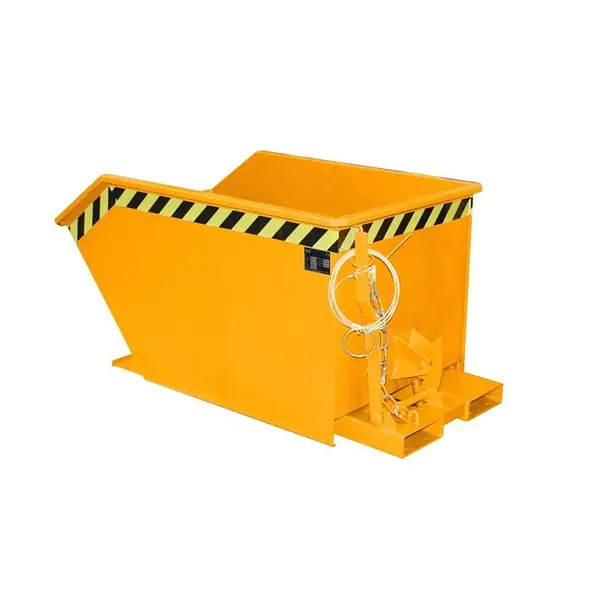 Contenedor basculante, pintado, Amarillo naranja