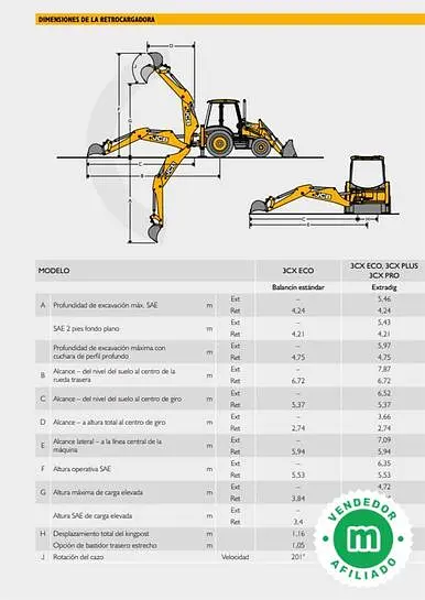 JCB 3 CX Plus 110 HP turbo backhoe loader