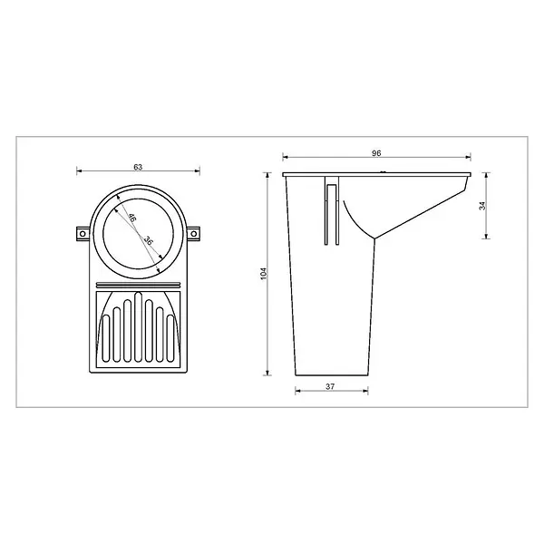 Debris chute section with mouth