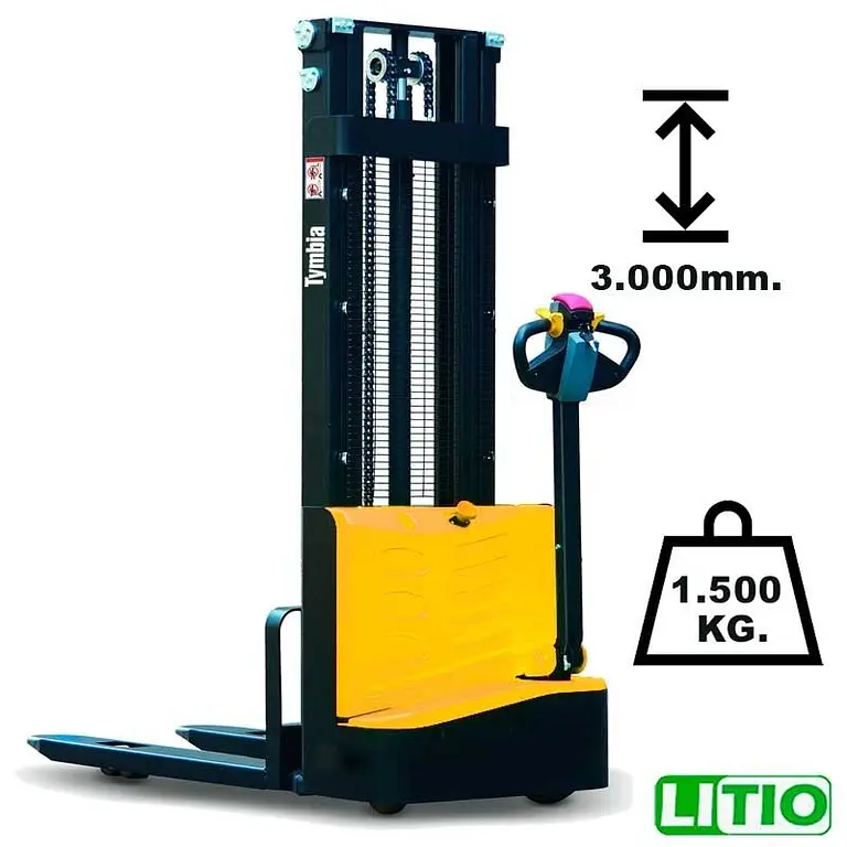 Electric stacker 1500kg Lithium 24V