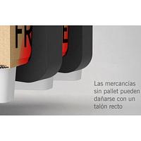 Horquillas con talón ahuecado que no daña mercancía
